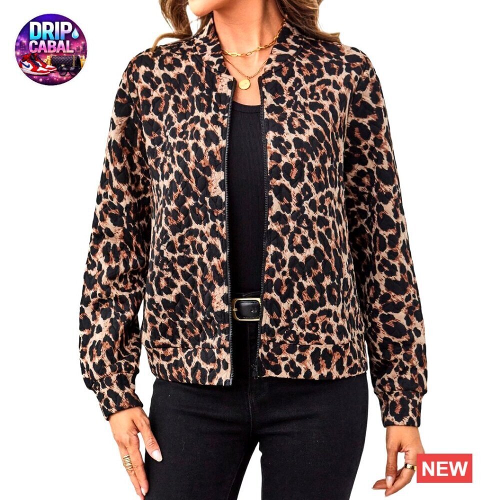 Textured Bomber Jacket Zip Up Casual Lightweight Spring Fall Business Outfit